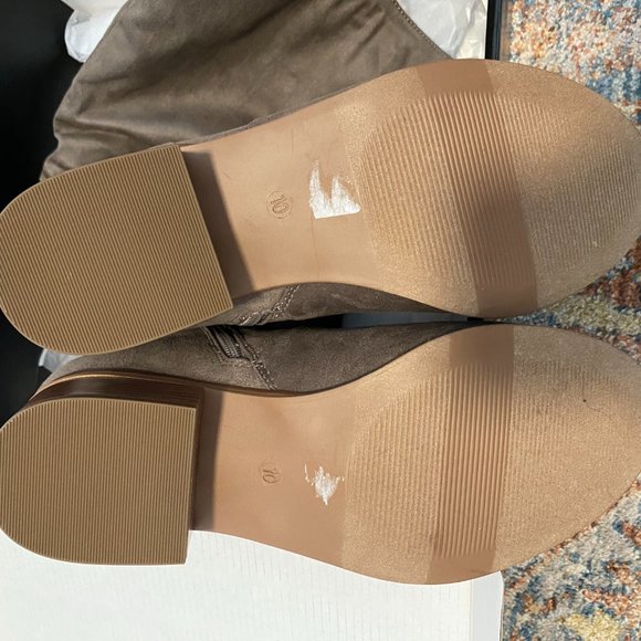 Great deal! Lane Bryant Slouch Tall Boots - Gray, 10W - Picture 3 of 4